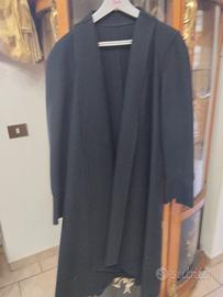 cappotto a mantello nero 