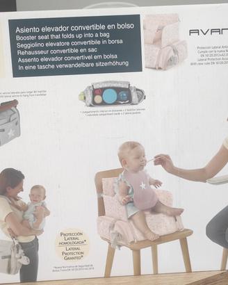 seggiolino elevatore convertibile in borsa