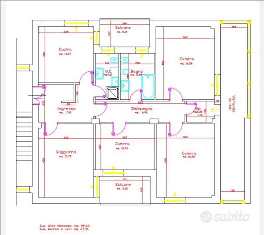 Appartamento Quadrivio zona scolastica