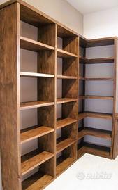 Libreria in rovere massello fatta a mano
