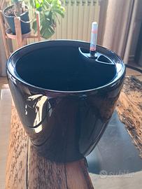 Vaso autoirrigante Lechuza 28 cm lucido nero
