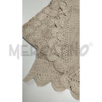 TOVAGLIA PIZZO RICAMATA A MANO BEIGE