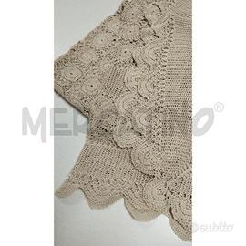 TOVAGLIA PIZZO RICAMATA A MANO BEIGE