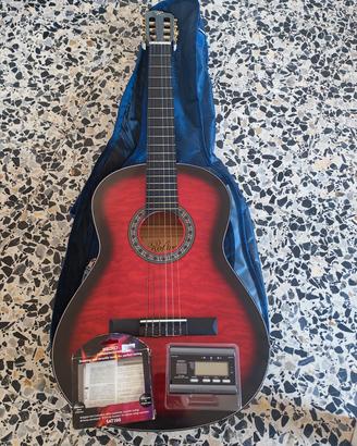 Chitarra per principianti + tuner Seiko Sat100 
