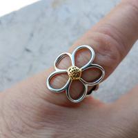 Anello fiore argento sterling 925