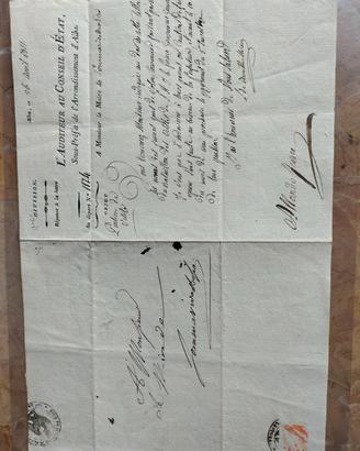 Lettera 1811 Sotto-Prefetto Alba- sindaco Sommariv