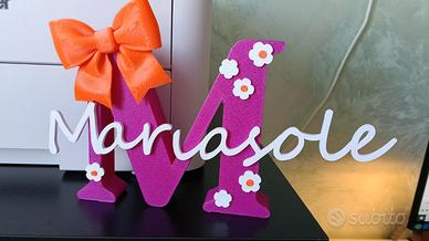 lettera e nome ornamentale