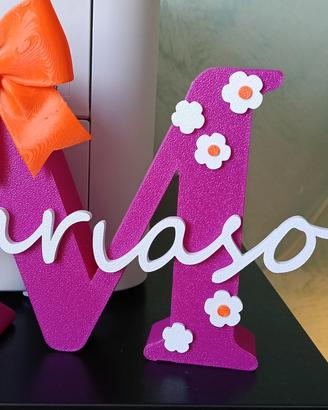 lettera e nome ornamentale