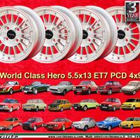 4 pz cerchi Fiat Alfa Autobianchi WCHE 5.5x13 ET7 