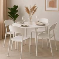 Set 4 Sedie Bianche in Plastica interno/esterno