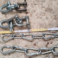 Moschettoni,grilli,catena,tiranti TUTTO NUOVO