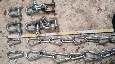 Moschettoni,grilli,catena,tiranti TUTTO NUOVO