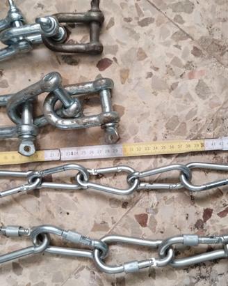 Moschettoni,grilli,catena,tiranti TUTTO NUOVO