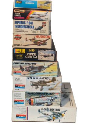 Lotto 9 vari aerei Monogram Heller Hasegawa Airfix