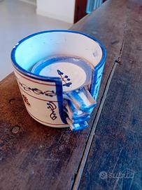 portacenere canasta vintage ceramica artigianale