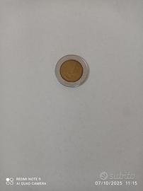 moneta rara antica del 1985 da Lire 500 bimetallic