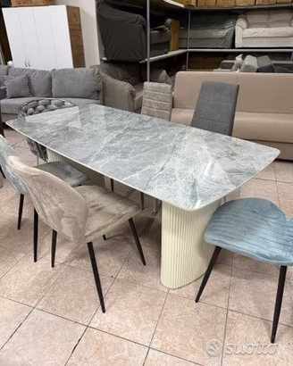Tavolo harper effetto marmo 180x90
