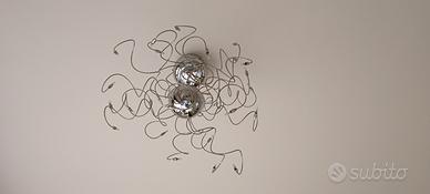 sospensione lampadario in acciaio 