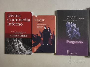 Libro di storia e Divina Commedia per liceo