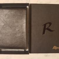 Portafoglio Reporter pelle nera anni '90