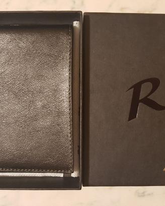 Portafoglio Reporter pelle nera anni '90