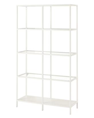 Scaffale ikea bianco vittsjo metallo vetro