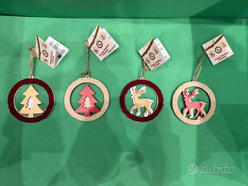 Decorazioni natalizie in legno 4pz
