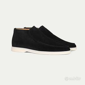 Mocassino uomo alto scamosciato n. 42 nero - NUOVI