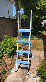 Scaletta piscina max 125cm con piattaforma