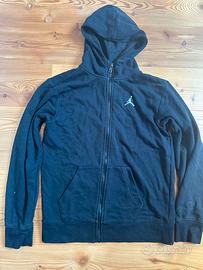 Felpa con zip e cappuccio Jordan nera