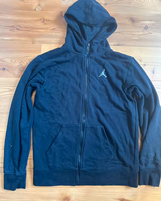 Felpa con zip e cappuccio Jordan nera