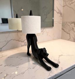 Decorazione statua cane porta rotolo carta bagno
