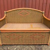 Cassapanca vimini bamboo panca panchina