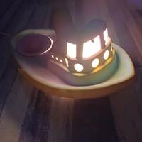 Lampada decorativa a forma di barca