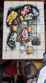 Disegni Guttuso su ceramica 