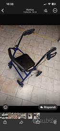 Carrello per anziani con seduta