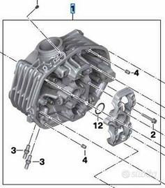 Testata destra Nuova Bmw R1200 GS - R1200RT
