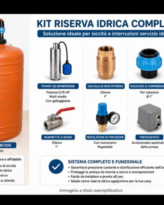 Riserva idrica 200 lt