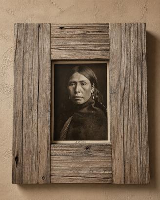 Quadro rustico artigianale con cornice in legno