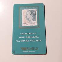 Tessera Filatelica Donna nell'arte 650 lire