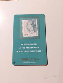 Tessera Filatelica Donna nell'arte 650 lire