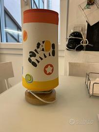 Lampada tavolo Bambini legno e tessuto 34h x18L