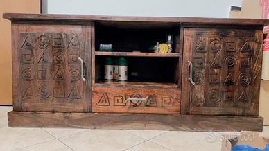 Sideboard stile etnico legno massello