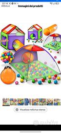 Tenda Igloo con Tunnel e palline