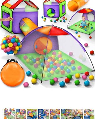 Tenda Igloo con Tunnel e palline