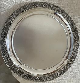 Vassoio Tondo G. Galbiati Milano Placcato Argento