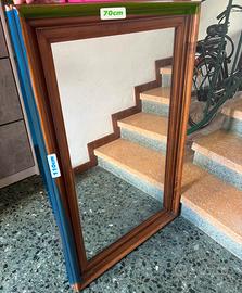 Specchio grande con cornice in legno massello