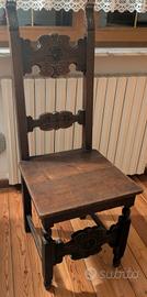 n. 4 Antiche sedie  in legno massello 