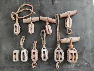 BOZZELLI IN LEGNO - CARRUCOLA - PULEGGIA - PARANCO