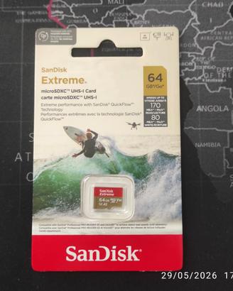 Scheda micro SDXC 64Gb SanDisk